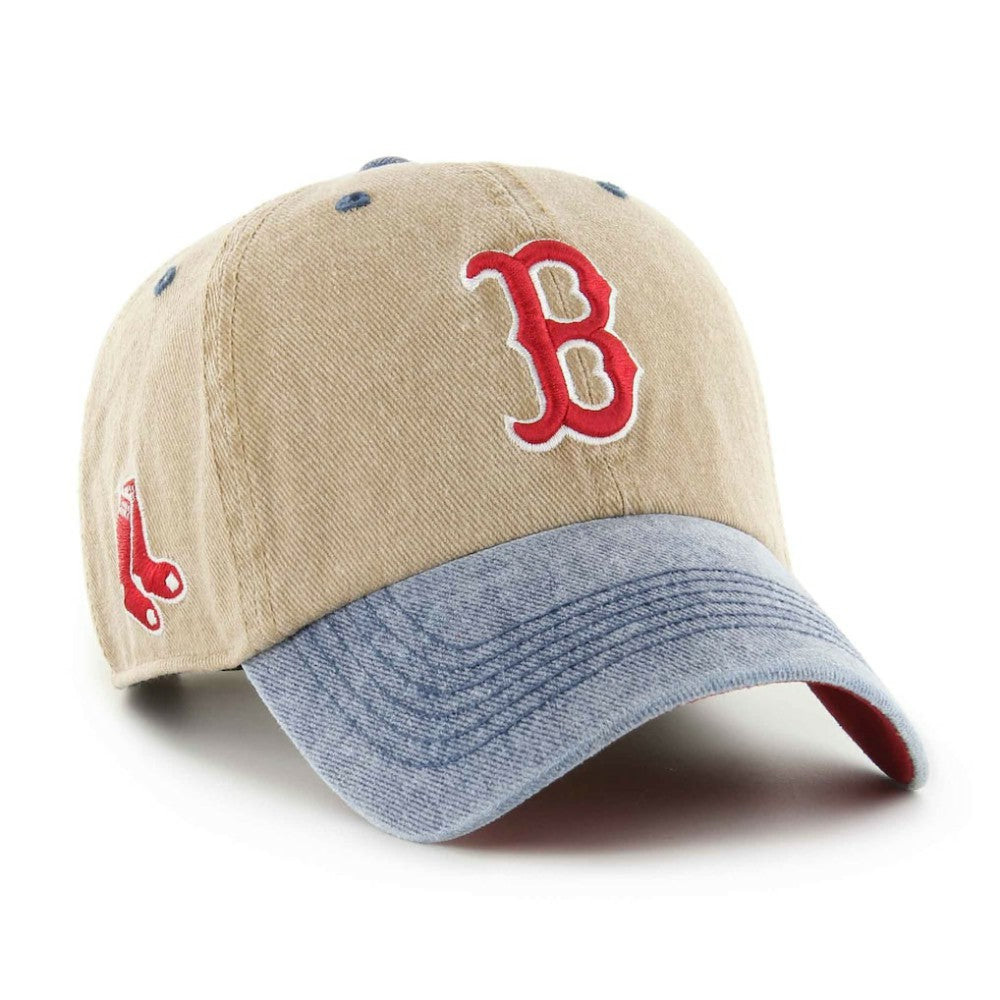 Boston Red Sox '47 Eldin Two-Tone Adjustable Hat - Khaki Hats