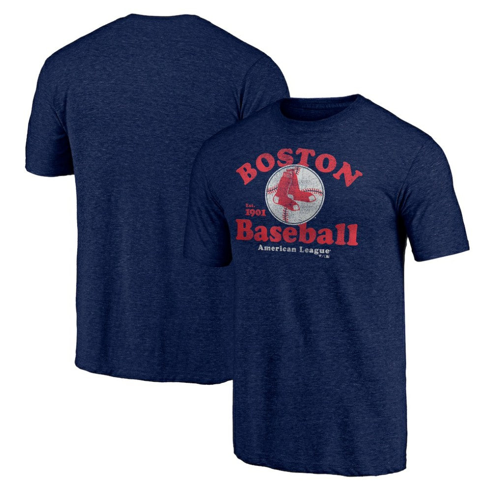 Boston Red Sox Cooperstown Collection Our Game Tri-Blend T-Shirt - Heather Navy T-shirts
