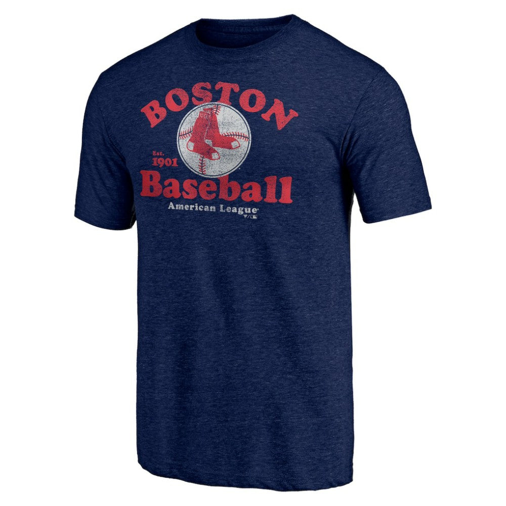 Boston Red Sox Cooperstown Collection Our Game Tri-Blend T-Shirt - Heather Navy T-shirts