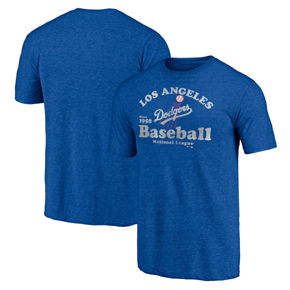 Los Angeles Dodgers Cooperstown Collection Our Game Tri-Blend T-Shirt - Heather Royal T-shirts