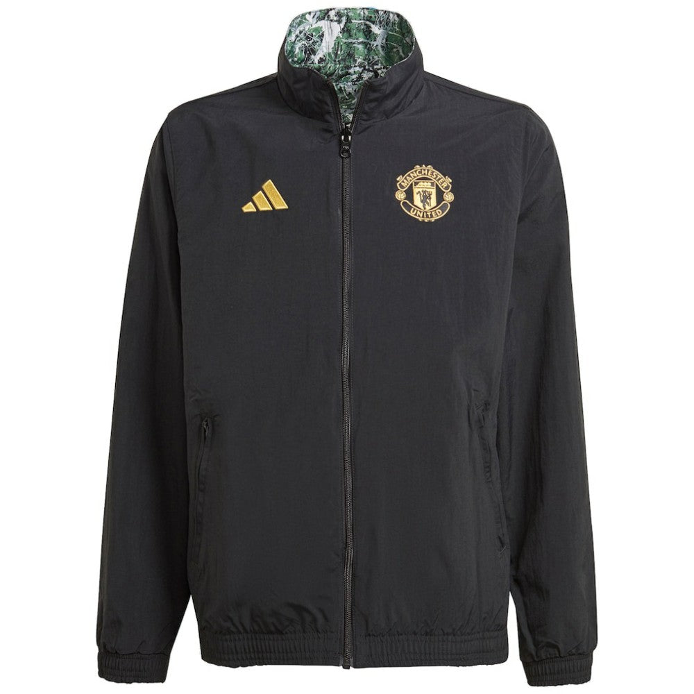 Manchester United x Stone Roses Originals Youth 2023/24 Reversible Anthem Full-Zip Jacket Black
