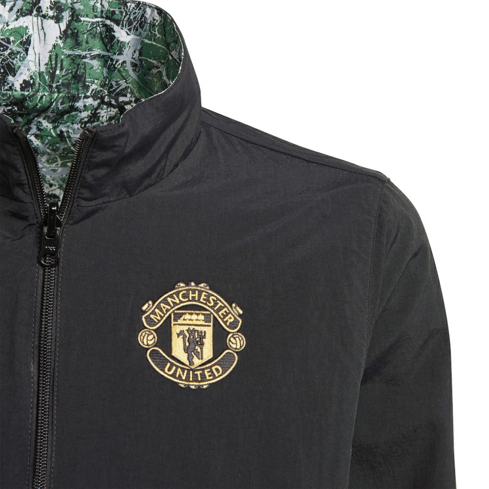 Manchester United x Stone Roses Originals Youth 2023/24 Reversible Anthem Full-Zip Jacket Black