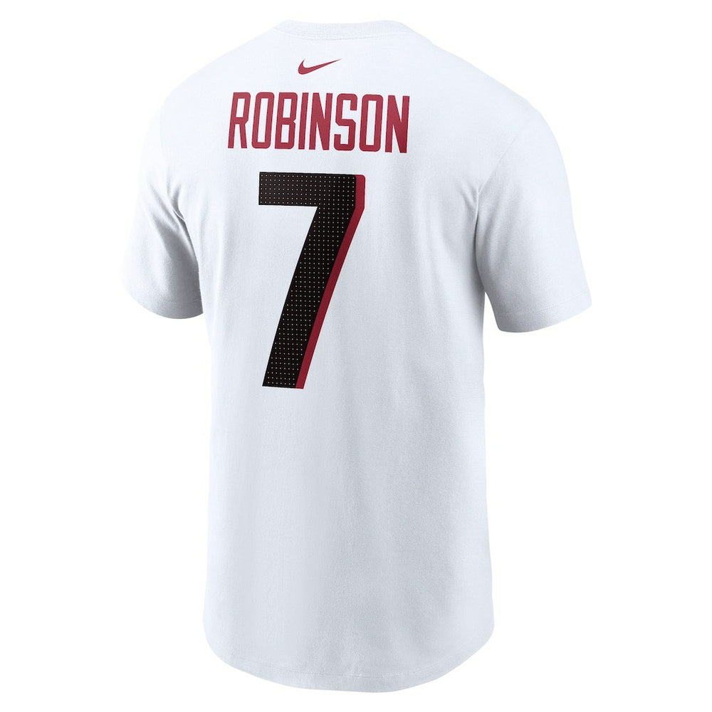 Bijan Robinson Atlanta Falcons Player Name & Number T-Shirt White