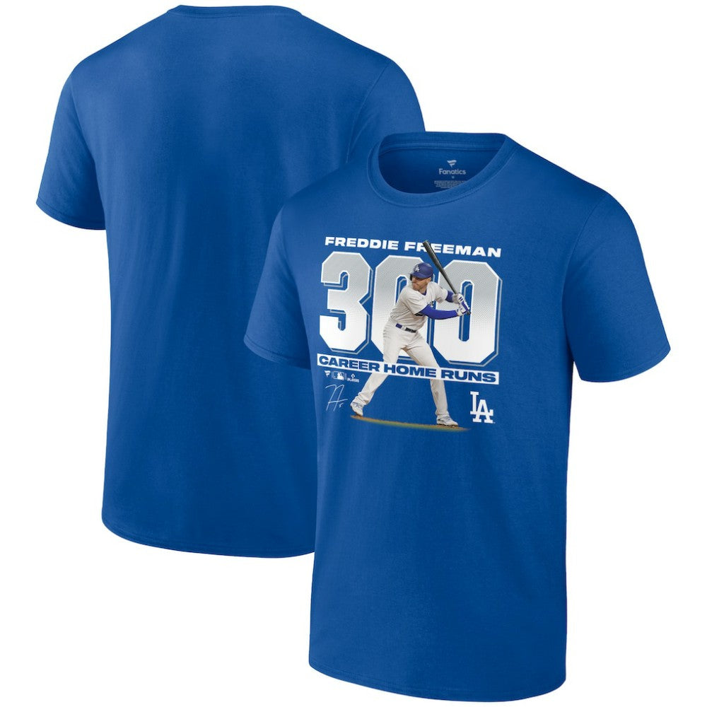Freddie Freeman Los Angeles Dodgers Fanatics 300 Career Home Runs T-Shirt - Royal T-shirts