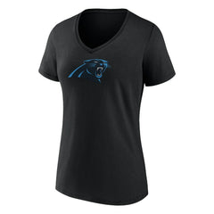 Bryce Young Carolina Panthers Women's Icon Name & Number V-Neck T-Shirt Black