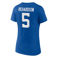 Anthony Richardson Indianapolis Colts Women's Icon Name & Number V-Neck T-Shirt Royal