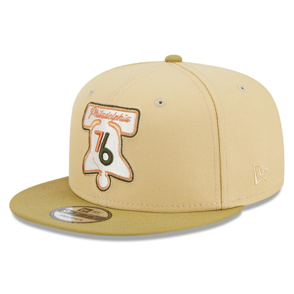 Philadelphia 76ers Green Collection Repreve 9FIFTY Snapback Hat Khaki/Tan