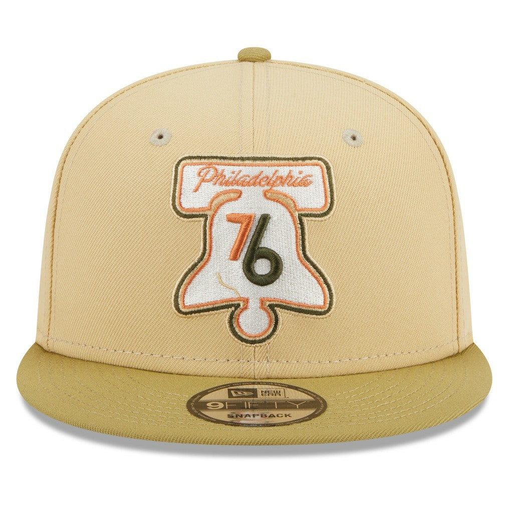 Philadelphia 76ers Green Collection Repreve 9FIFTY Snapback Hat Khaki/Tan
