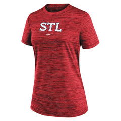 St. Louis Cardinals Nike Women's 2024 City Connect Authentic Collection Practice Velocity T-Shirt - Red T-shirts