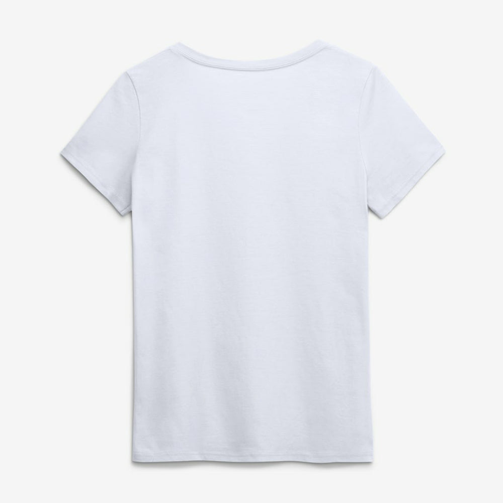 Green Bay Packers Logo Athletic Women's Primary Logo V-Neck T-Shirt White