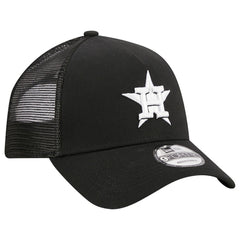 Houston Astros New Era A-Frame 9FORTY Trucker Adjustable Hat - Black Hats