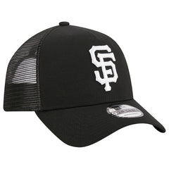 San Francisco Giants New Era A-Frame 9FORTY Trucker Adjustable Hat - Black Hats