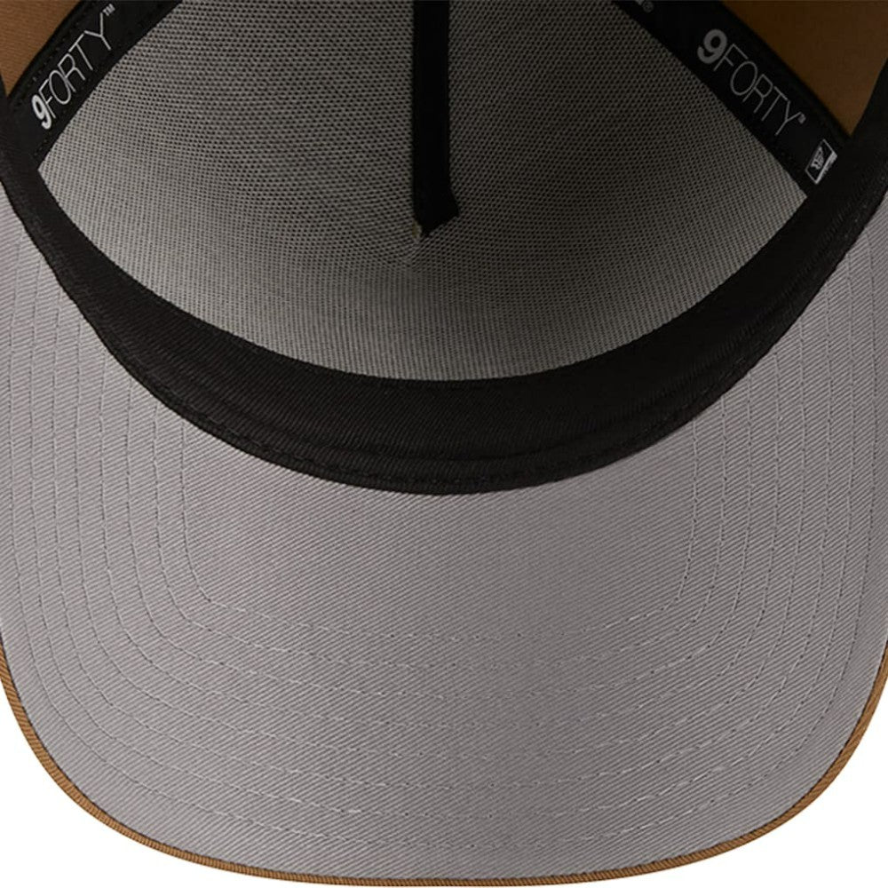 Chicago Cubs New Era A-Frame 9FORTY Adjustable Hat - Khaki Hats