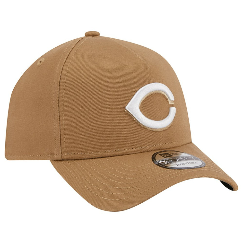 Cincinnati Reds New Era A-Frame 9FORTY Adjustable Hat - Khaki Hats