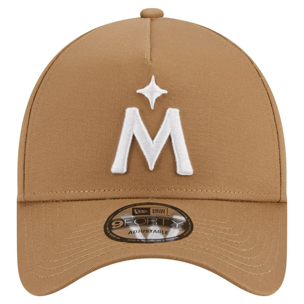 Minnesota Twins New Era A-Frame 9FORTY Adjustable Hat - Khaki Hats