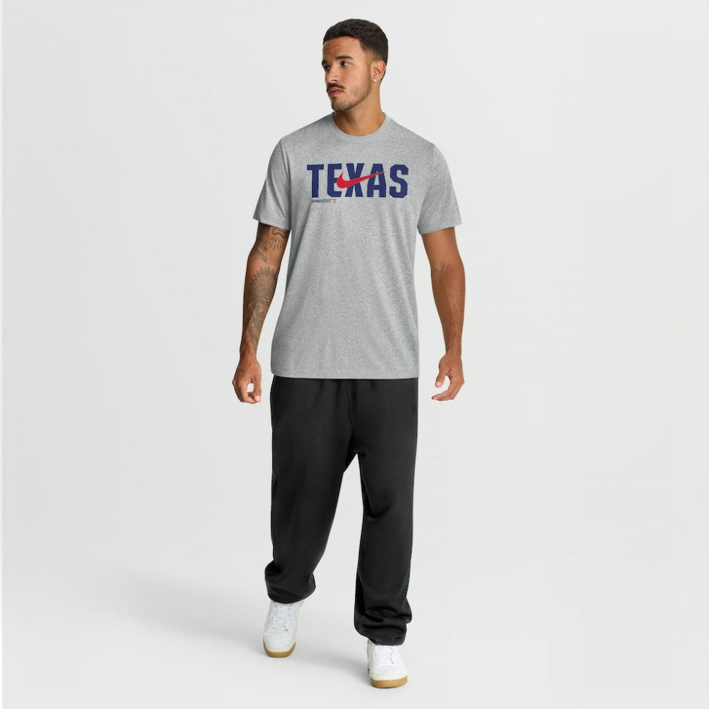 Texas Rangers Nike Swoosh Legend Dri-FIT T-Shirt - Heather Gray T-shirts