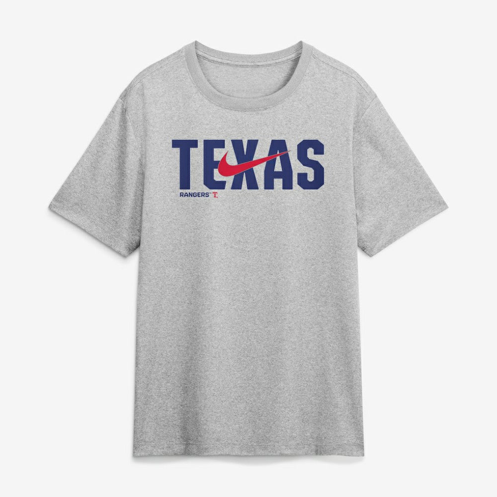 Texas Rangers Nike Swoosh Legend Dri-FIT T-Shirt - Heather Gray T-shirts