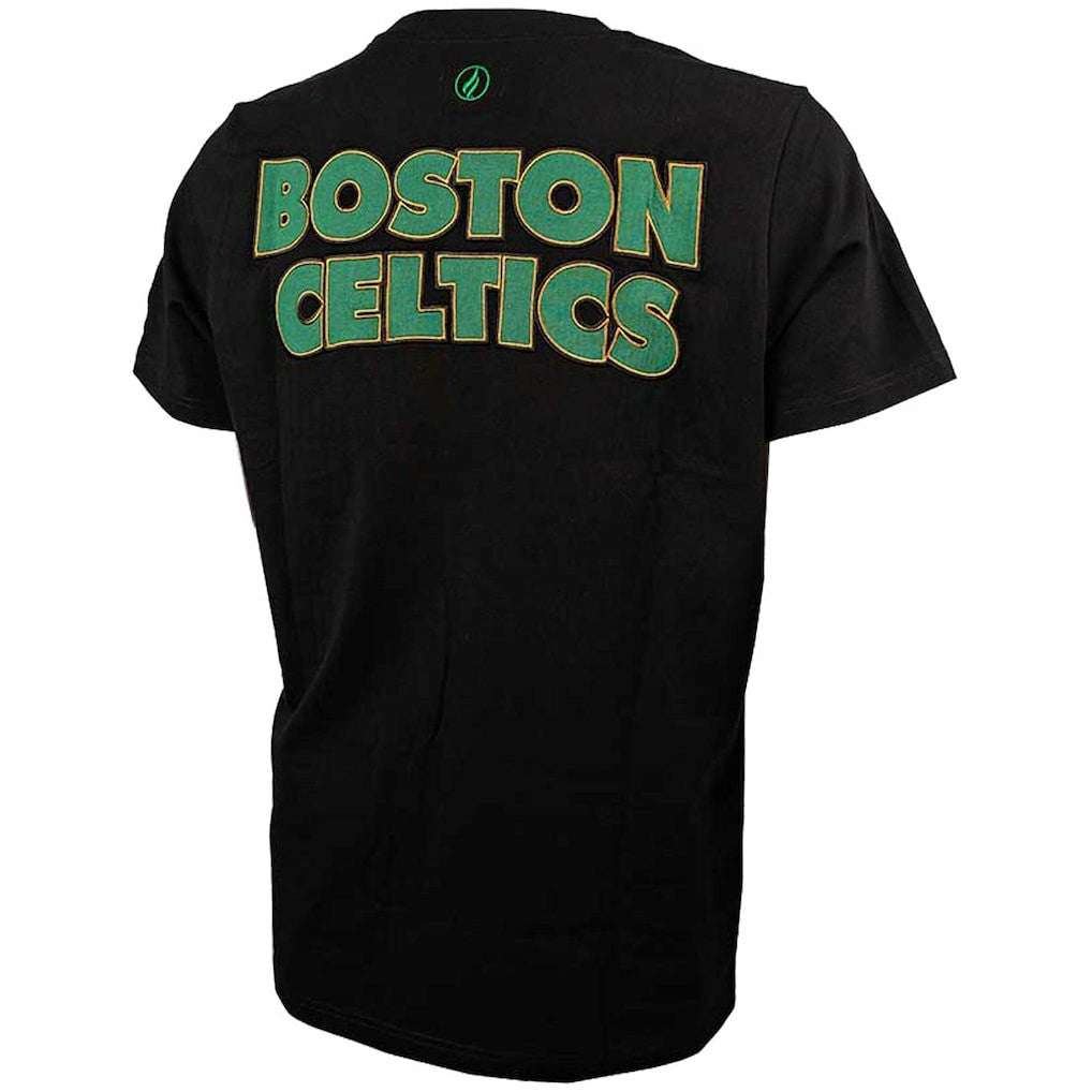 Boston Celtics FISLL 3D Puff Print Sliced Logo T-Shirt Black