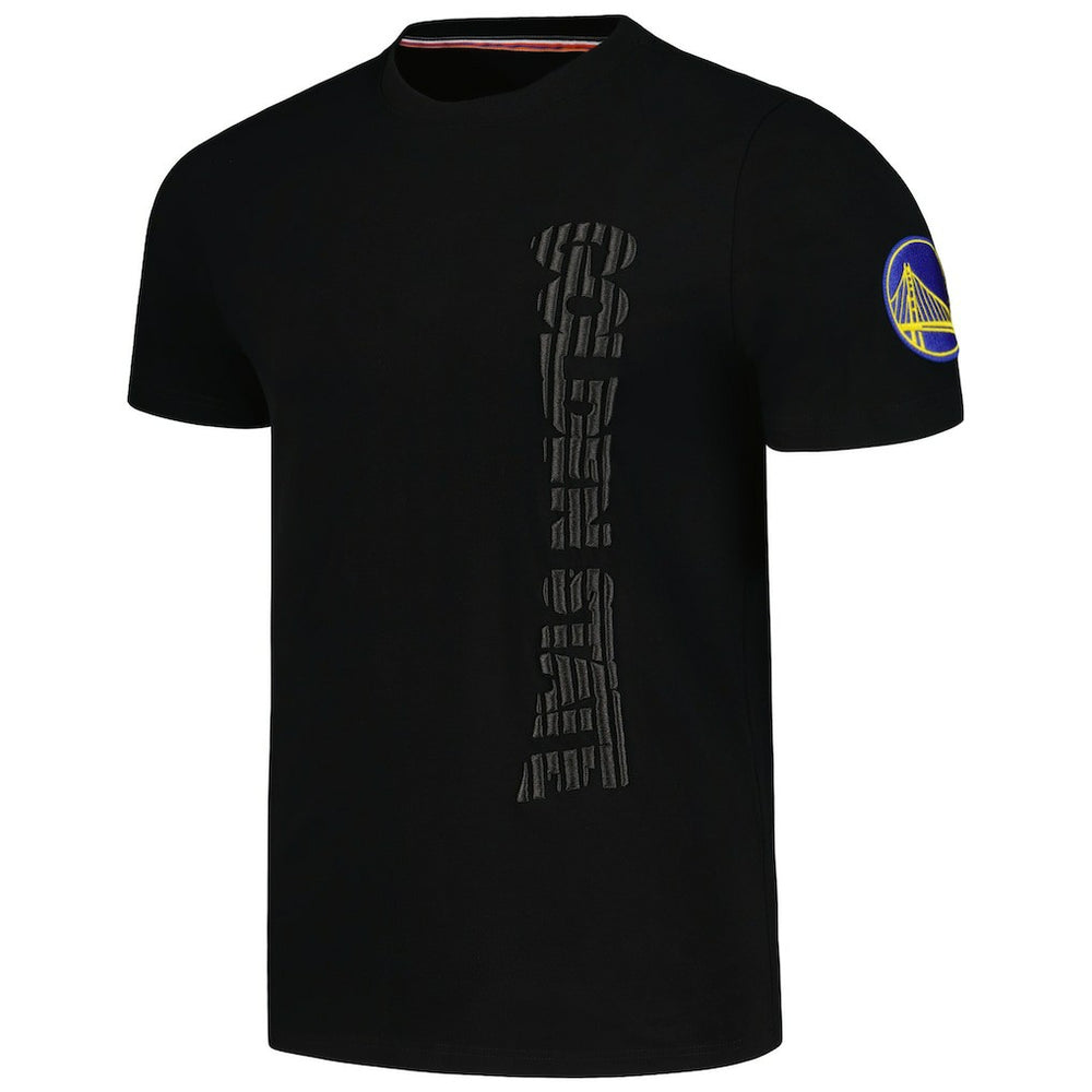 Golden State Warriors FISLL 3D Puff Print Sliced Logo T-Shirt Black