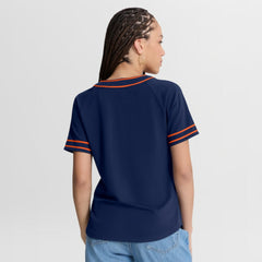 Houston Astros Fanatics Women's Diva Race Ahead Raglan V-Neck T-Shirt - Navy T-shirts