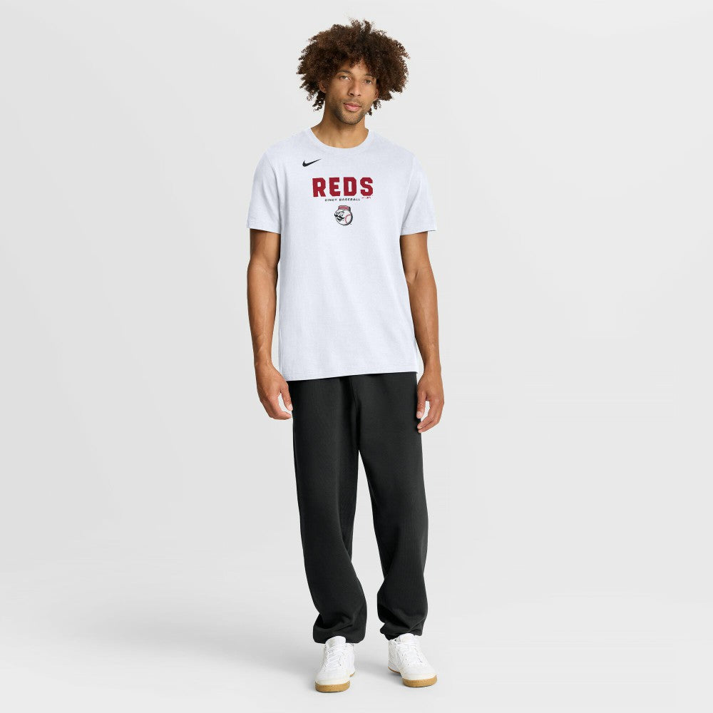 Cincinnati Reds Nike Bold Team Name T-Shirt - White T-shirts