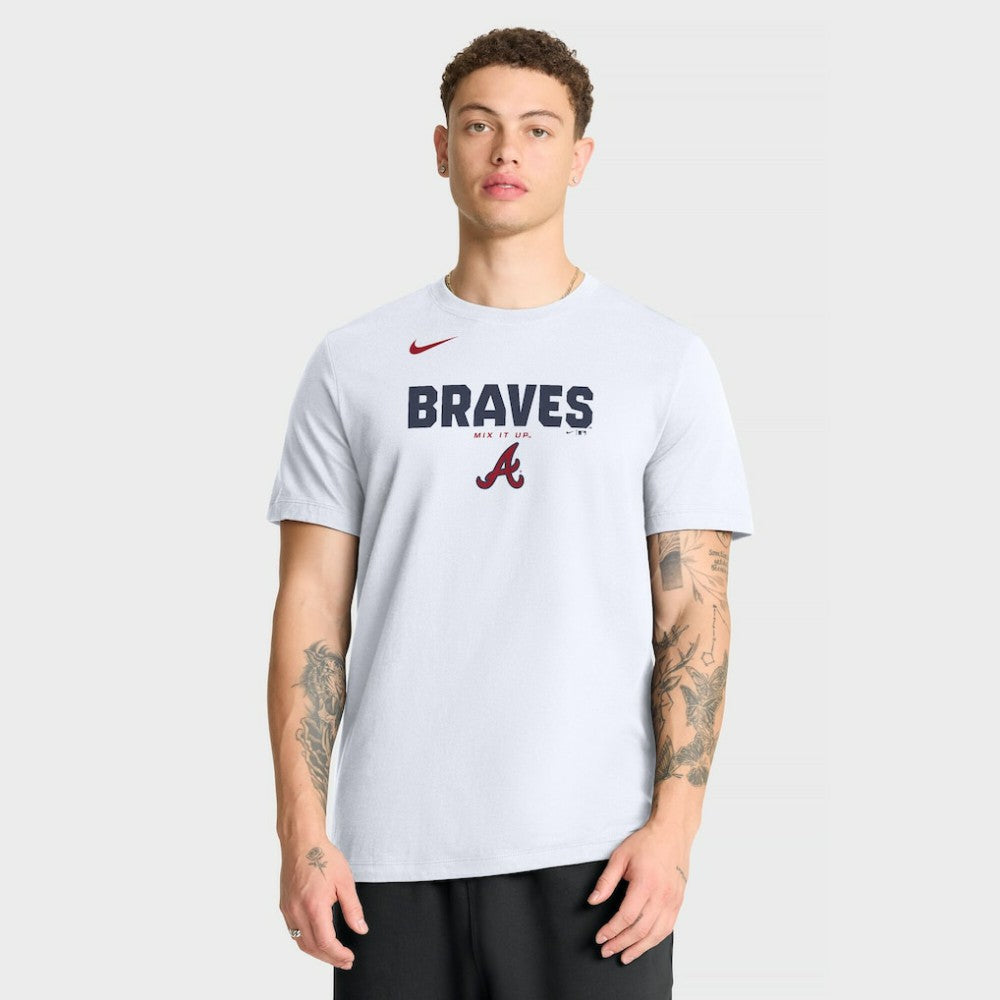 Atlanta Braves Nike Bold Team Name T-Shirt - White T-shirts