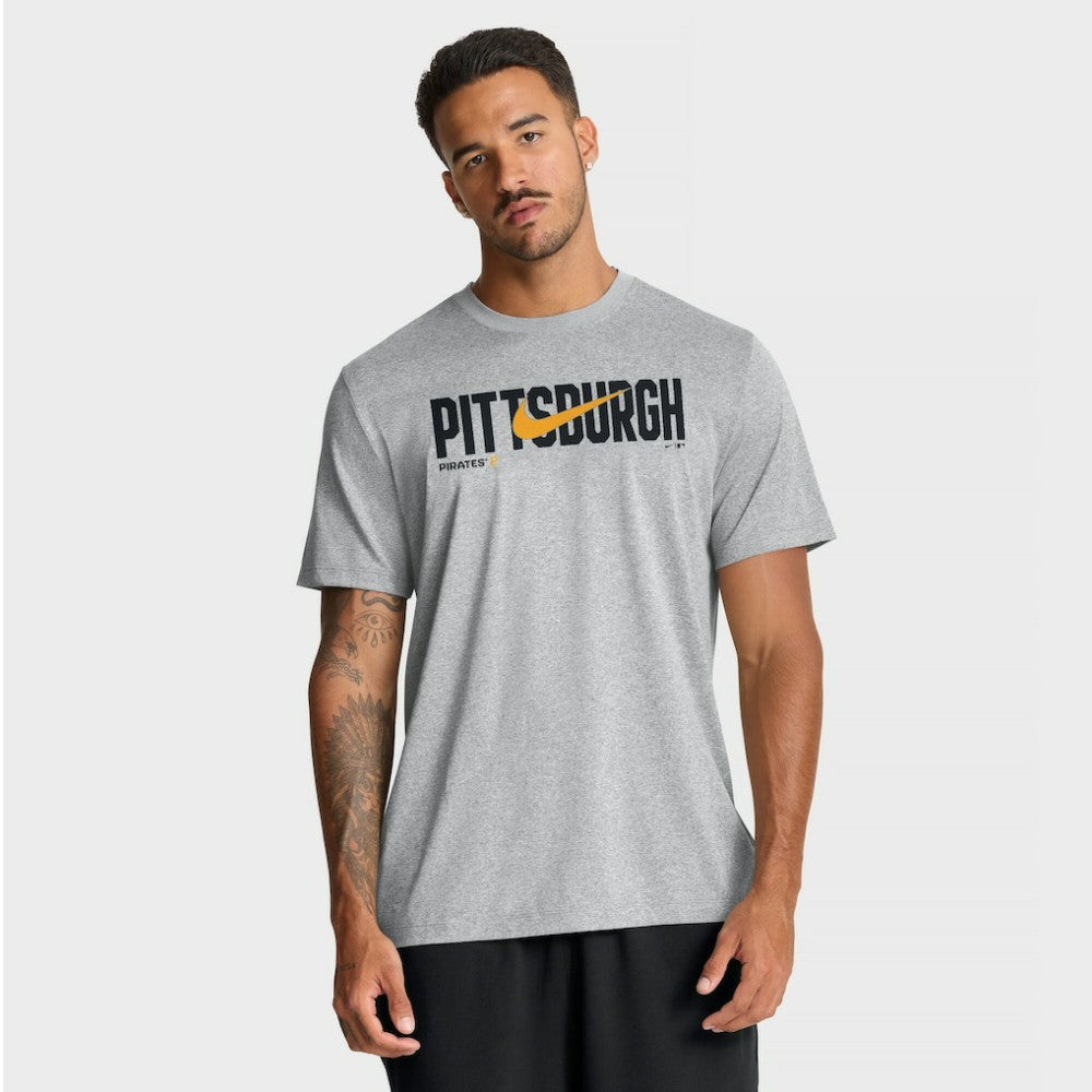Pittsburgh Pirates Nike Swoosh Legend Dri-FIT T-Shirt - Heather Gray T-shirts
