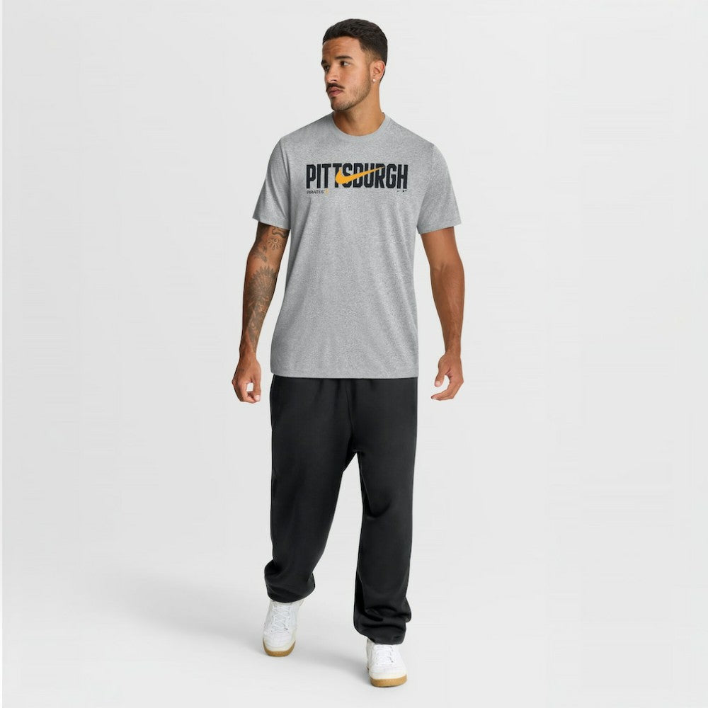 Pittsburgh Pirates Nike Swoosh Legend Dri-FIT T-Shirt - Heather Gray T-shirts