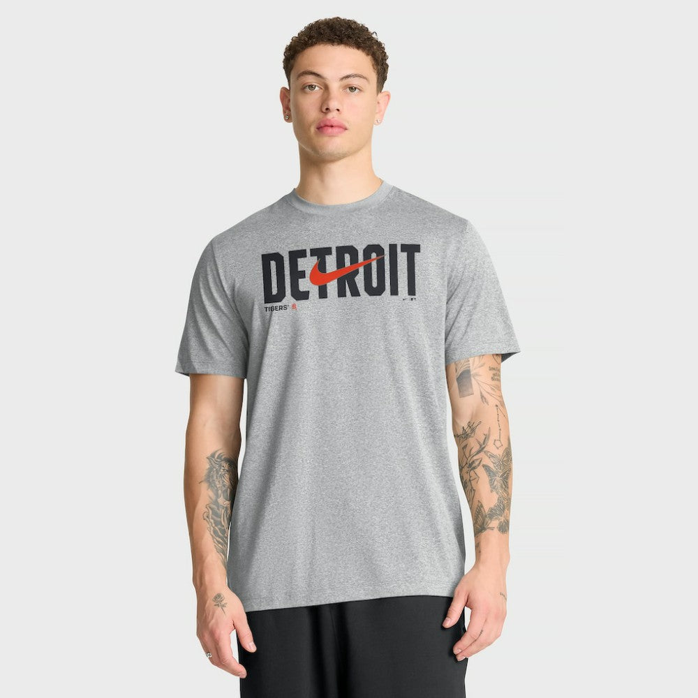 Detroit Tigers Nike Swoosh Legend Dri-FIT T-Shirt - Heather Gray T-shirts