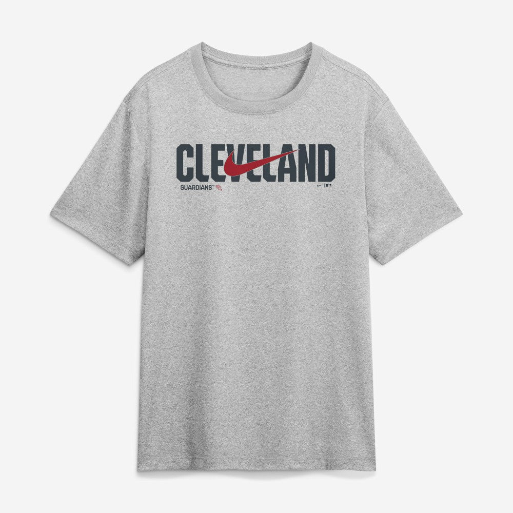 Cleveland Guardians Nike Swoosh Legend Dri-FIT T-Shirt - Heather Gray T-shirts