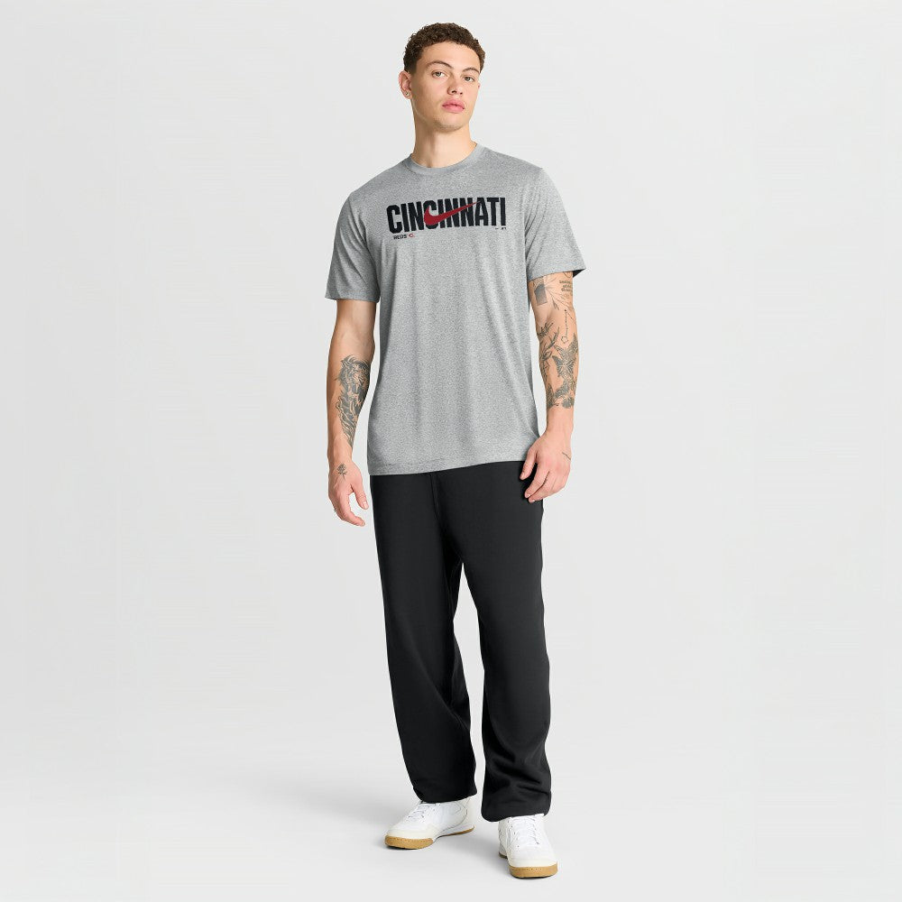 Cincinnati Reds Nike Swoosh Legend Dri-FIT T-Shirt - Heather Gray T-shirts