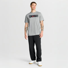 Cincinnati Reds Nike Swoosh Legend Dri-FIT T-Shirt - Heather Gray T-shirts