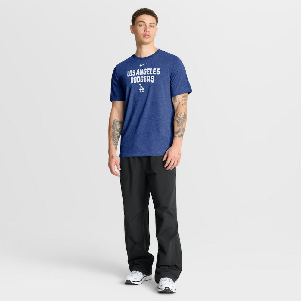 Los Angeles Dodgers Nike Stacked Tri-Blend T-Shirt - Heather Royal T-shirts