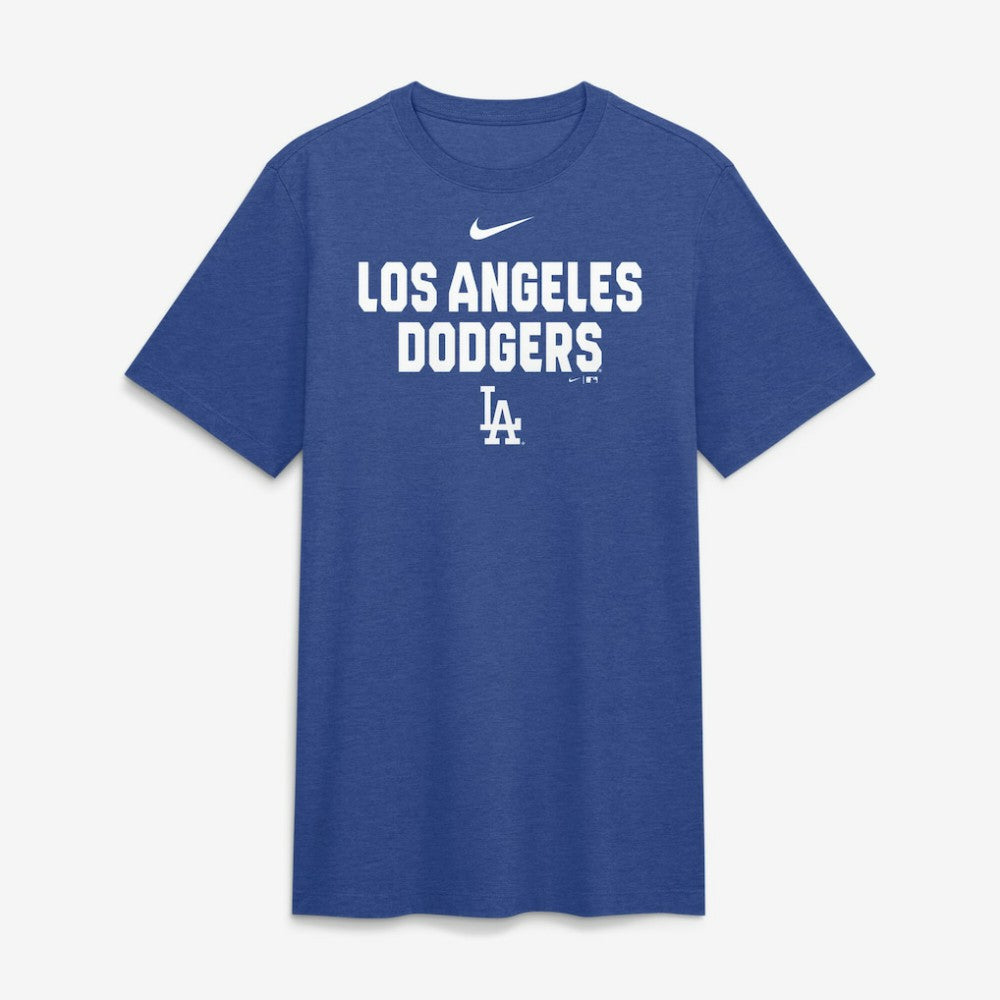 Los Angeles Dodgers Nike Stacked Tri-Blend T-Shirt - Heather Royal T-shirts
