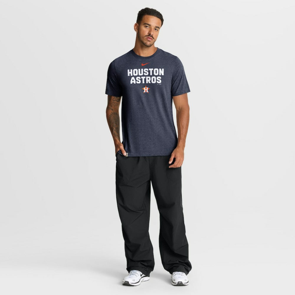 Houston Astros Nike Stacked Tri-Blend T-Shirt - Heather Navy T-shirts