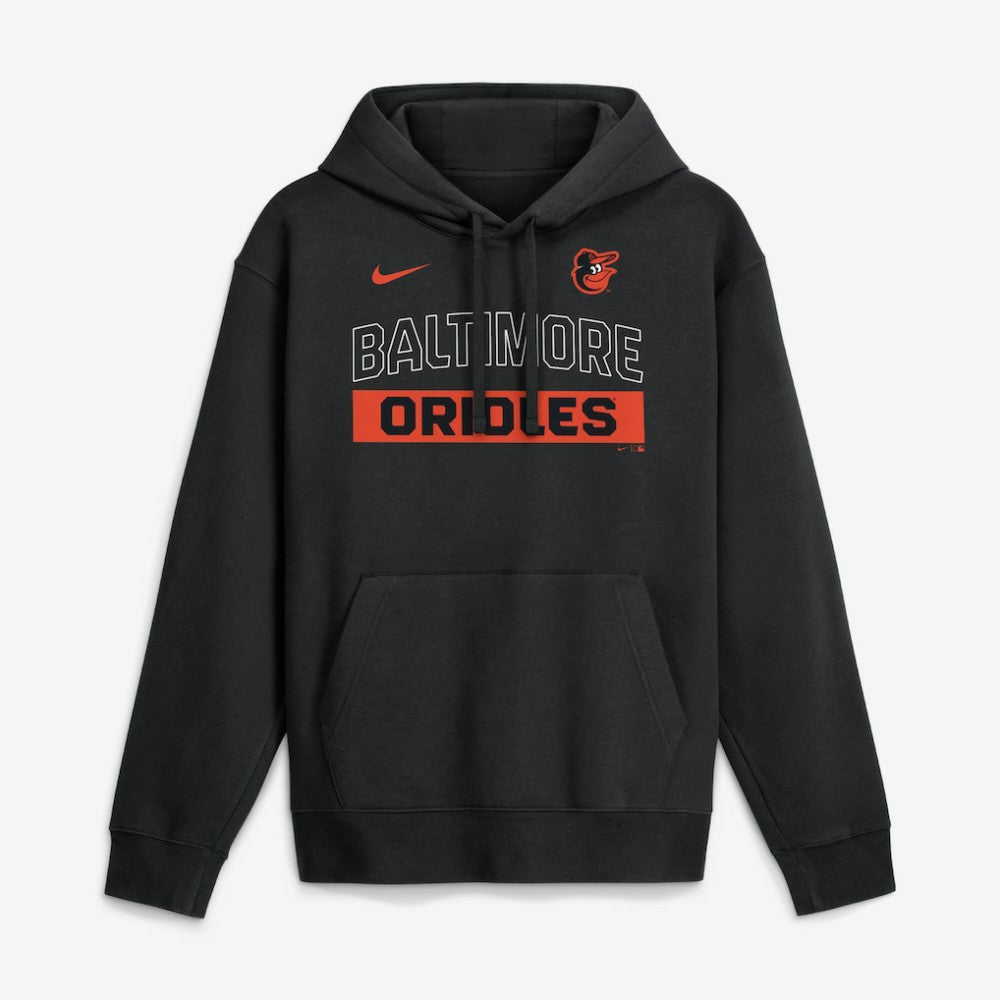 Baltimore Orioles Nike Primetime Club Hoodie - Black Hoodies
