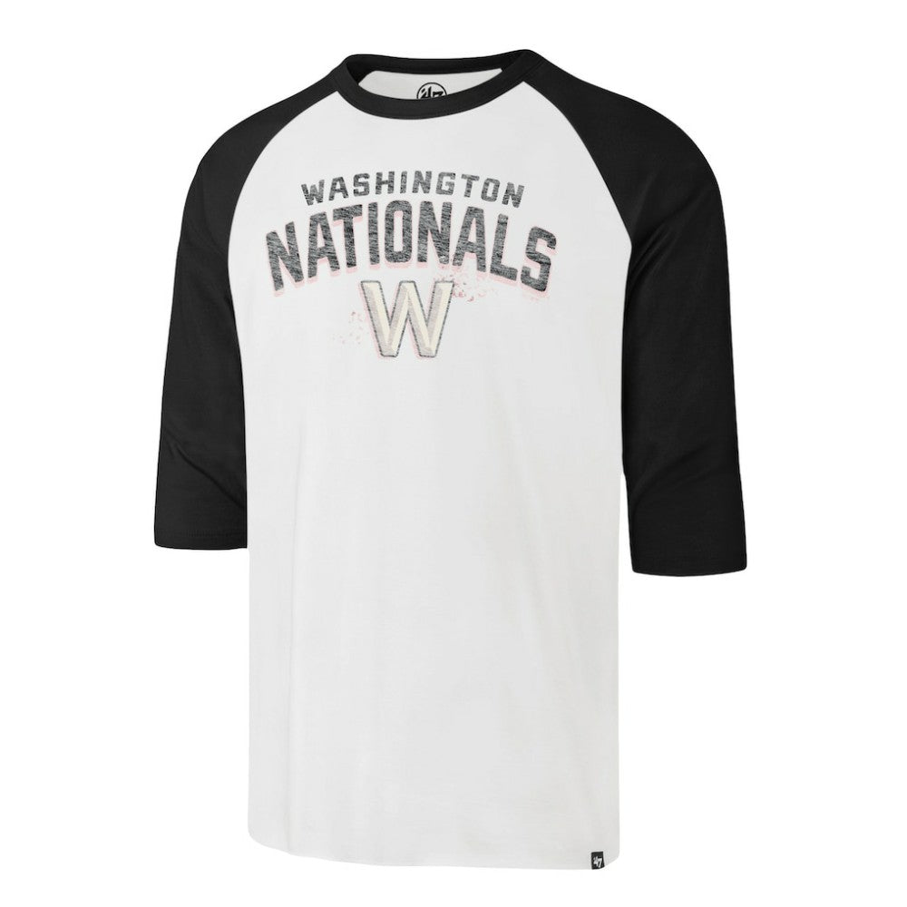 Washington Nationals '47 City Connect Crescent Franklin Raglan 3/4-Sleeve T-Shirt - Cream T-shirts