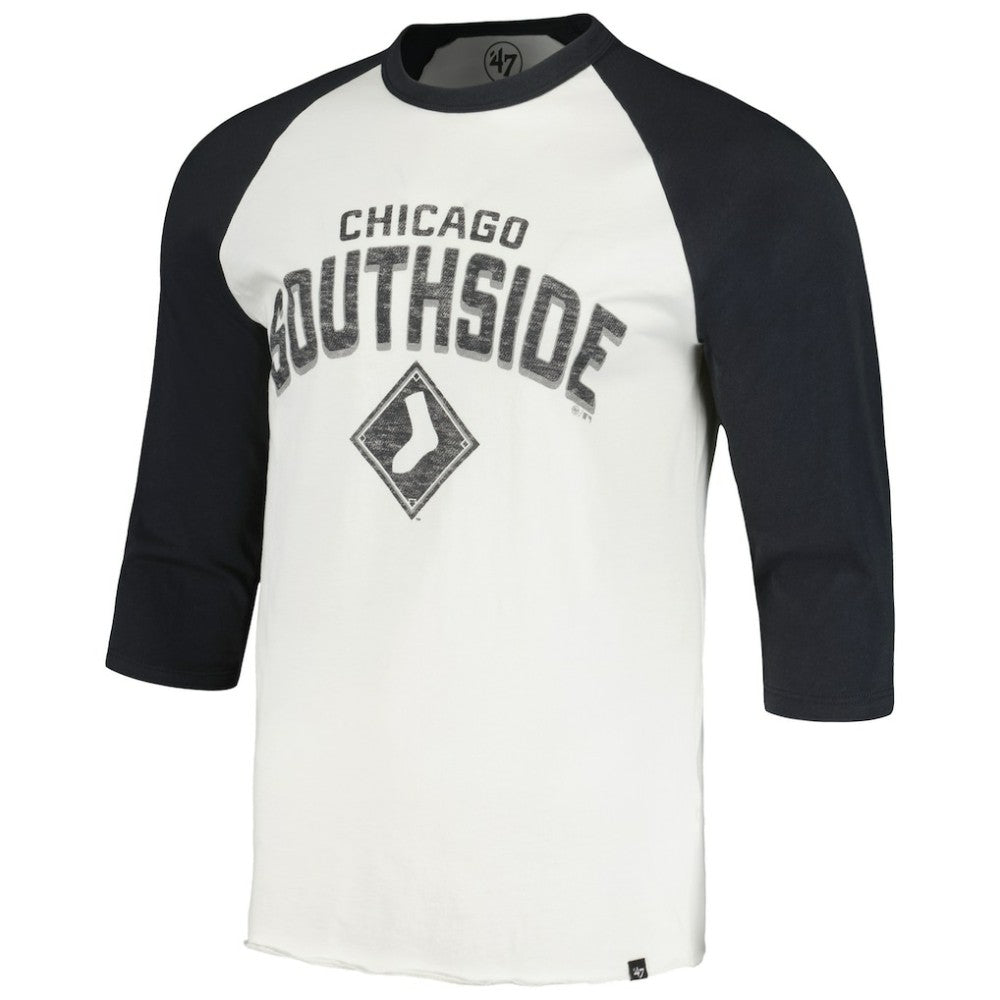 Chicago White Sox '47 City Connect Crescent Franklin Raglan 3/4-Sleeve T-Shirt - Cream T-shirts