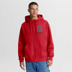 Cleveland Guardians Nike Primetime Lockup Full-Zip Hoodie - Red Hoodies