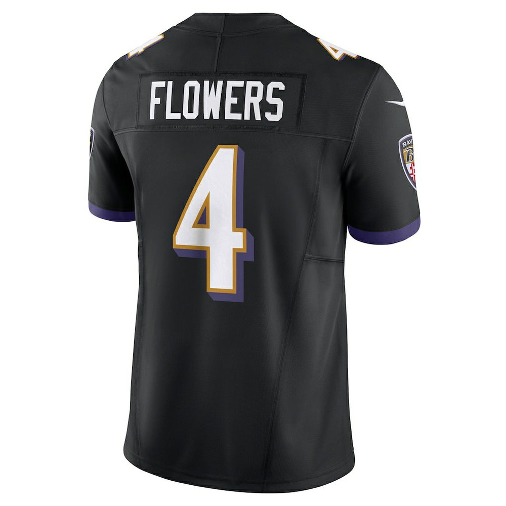 Zay Flowers Baltimore Ravens Alternate Vapor F.U.S.E. Limited Jersey Black