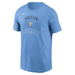 Houston Astros Nike Early Innings Stack T-Shirt - Light Blue T-shirts