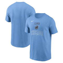 Chicago Cubs Nike Early Innings Stack T-Shirt - Light Blue T-shirts