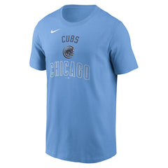 Chicago Cubs Nike Early Innings Stack T-Shirt - Light Blue T-shirts