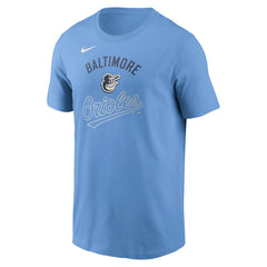 Baltimore Orioles Nike Early Innings Stack T-Shirt - Light Blue T-shirts