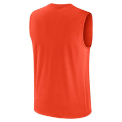 Cleveland Browns Large Logo Lightweight Dri-FIT Muscle Tank Top Orange