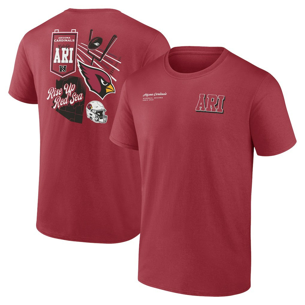 Arizona Cardinals Split Zone T-Shirt Cardinal