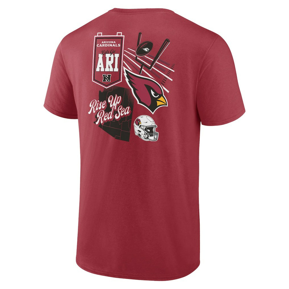 Arizona Cardinals Split Zone T-Shirt Cardinal