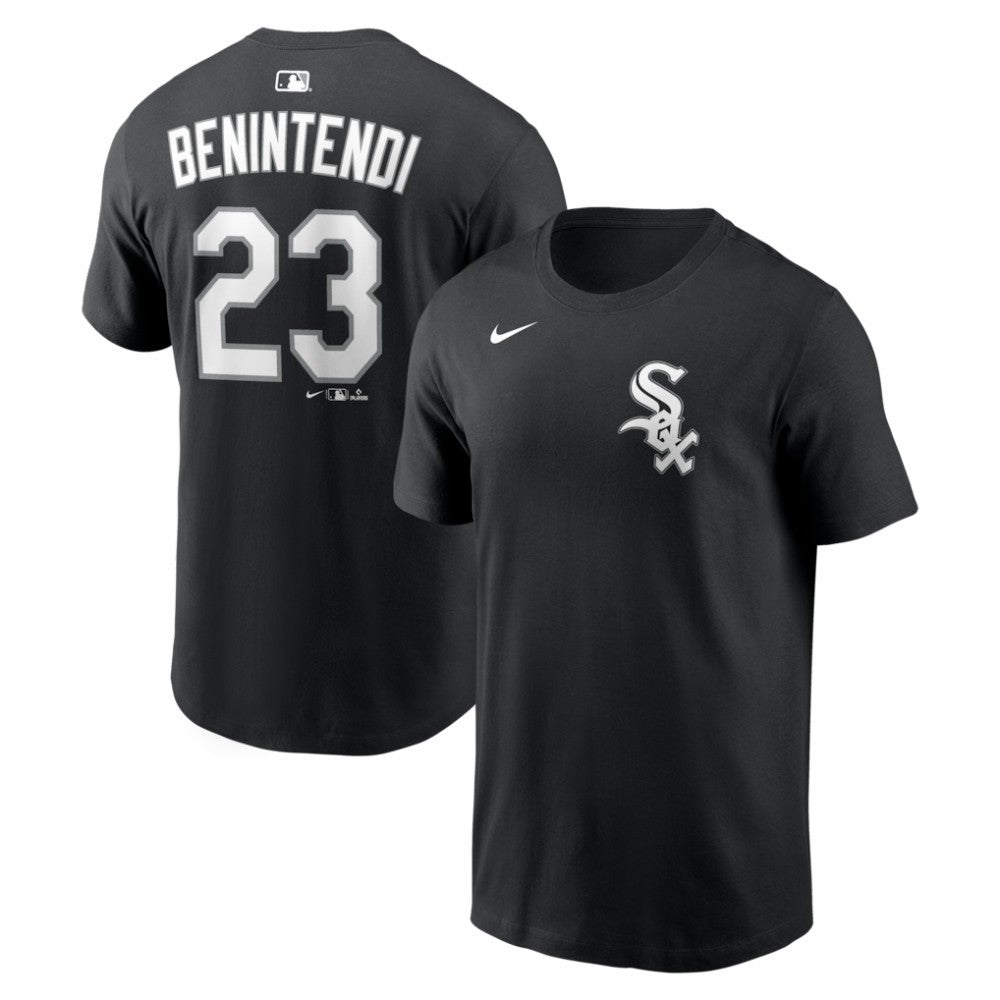 Andrew Benintendi Chicago White Sox Nike Home Name & Number T-Shirt - Black T-shirts