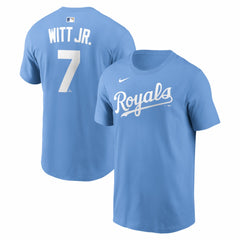 Bobby Witt Jr. Kansas City Royals Nike Name & Number T-Shirt - Light Blue T-shirts