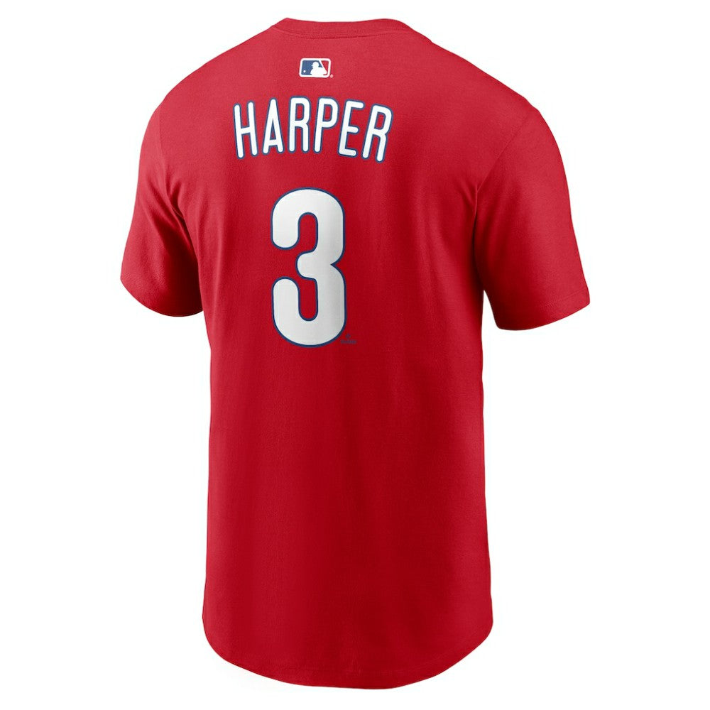 Bryce Harper Philadelphia Phillies Nike  Name & Number T-Shirt - Red T-shirts
